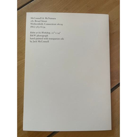 Beautiful Vintage Greeting Card w/ Envelope. MAINE. "Robin @ his workshop" Cabin - Picture 3 of 3